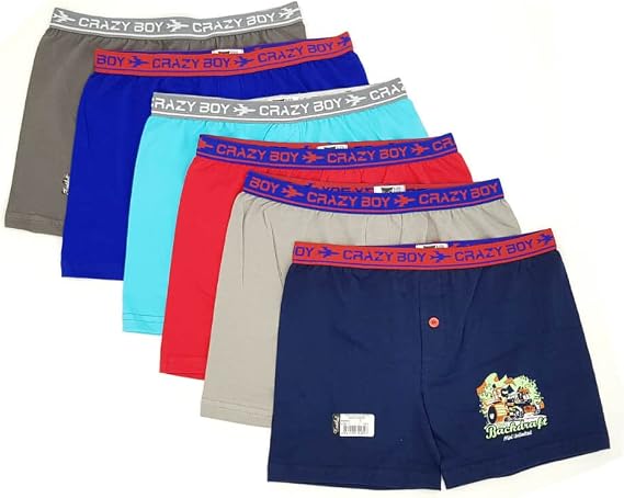 Tutku 3 Adet Elastan Pamuk Baskılı Likralı Çocuk Boxer Çok Renkli 5-6 Yaş
