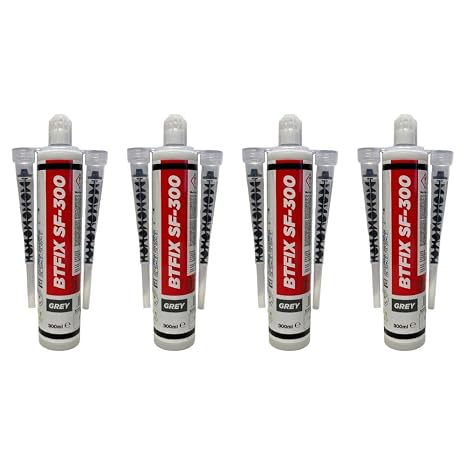 4x BTFIX SF-300 ml 2K Injection Mortar with 8 Static Mixers