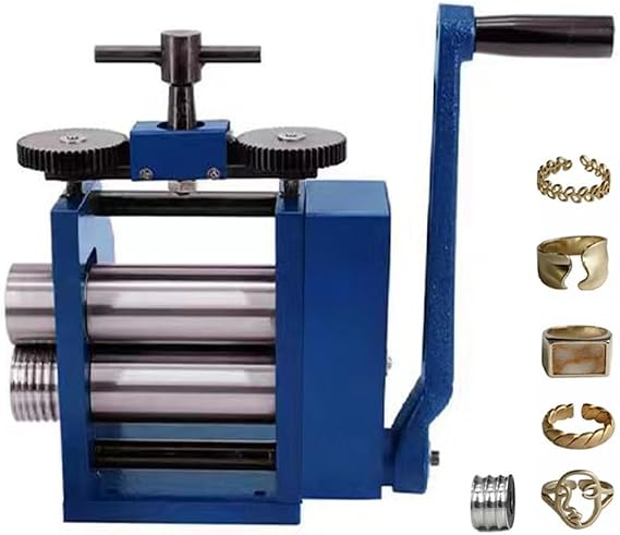 Rolling Machine, Manual Rolling Machine, Metal Engraving Tool, Manual Rolling Mill Machine, 3.0 inches (75 mm), Gold Carving Roller, Jewelry Roller, Anti-Rust, Jewelry Locking, For Cold Rolled Metals