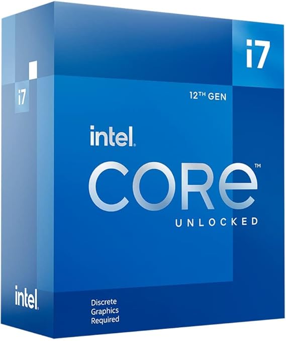 Intel Core i7-12700KF 12th Generation Desktop Processor (Base Clock: 3.6GHz Turbo Boost: 5.0GHz 6 Cores LGA1700 RAM DDR4 and DDR5 up to 128GB) BX8071512700KF