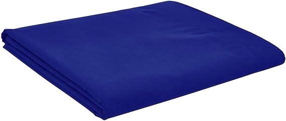 Plain Polycotton Percale Flat Bed Sheets - Premium Deluxe Hotel Quality (Royal Blue, Double)