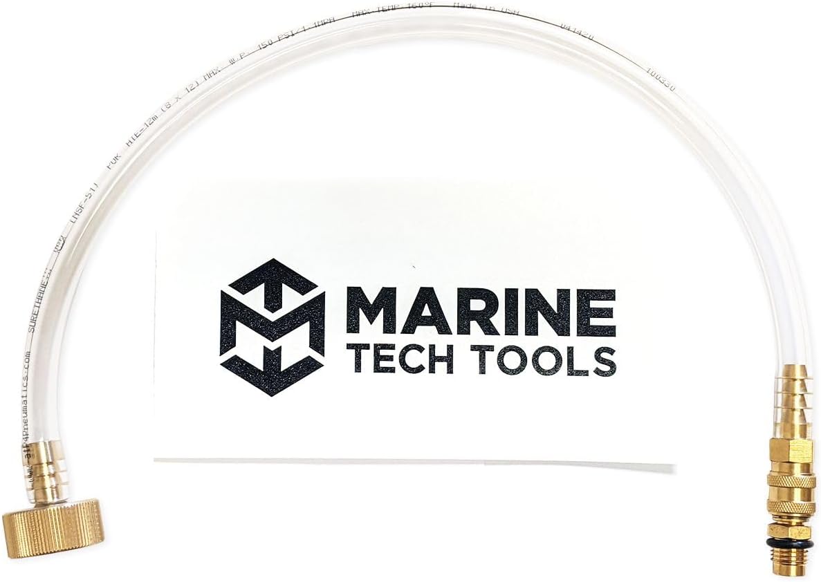 Marine Tech Tools Seastar Hydraulic Steering Filler Kit with Swivel, Outboard Power Steering Bleed Kit for Boat, Fits Seastar Hydraulic Steering & All Outboard, Sterndrive & Inboard