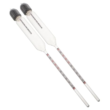 2pcs Density Hydrometer Milk Analyzer Glass Lactometer High Precision Versatile Application Reliable Instrument for Dairy Testing and Quality Control