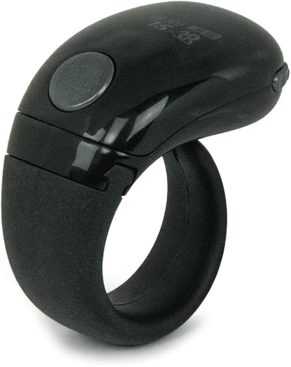 Coverzone OLED Ekranlı Dijital Zikir Sayacı Yüzük, 4 Kanallı Sayaç, 33/100 Titreşim Modu, Saat Tarih Göstergeli, Kilit Özellikli, Type-C Şarjlı Ayarlanabilir Parmak Yüzüğü | ZR1200 (Siyah)