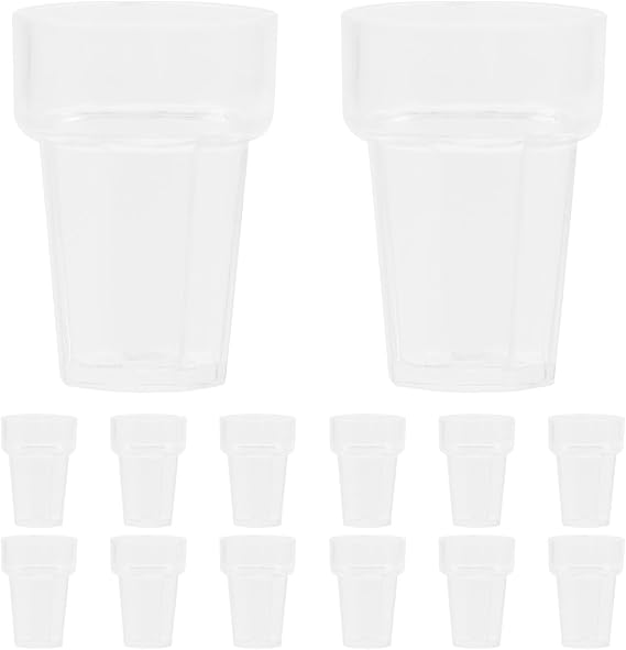 Hemobllo 20Pcs Mini Water Cup Models for Dollhouse Accessories Decorative Miniature Tea Cups for DIY Craft Projects Bright Color Material for Tiny House