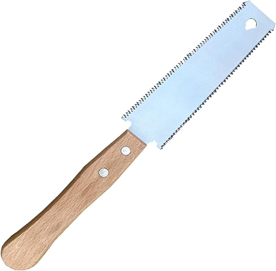 Tomtary Japanese Pull Saw, Hand Pull Saw Flush Cut Saw Double Edge Wood Cutting Saw Steel Blade Hand Saw for Woodworking