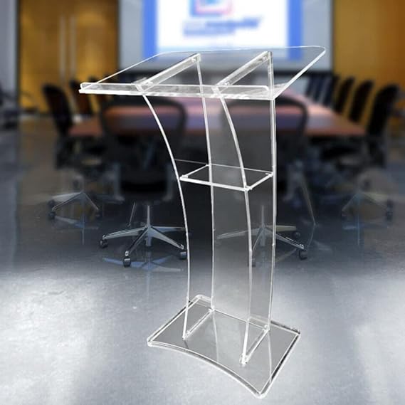 Acrylic Pulpits Stand, Clear Podium Stand for Churches, Portable Lecterns & Podiums Pulpits for Churches, Presentation Clear Podium Lectern Church for School Meeting Room Weddings