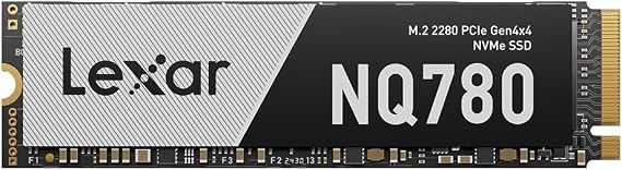 Lexar 1TB NQ780 SSD PCIe Gen4 NVMe M.2 2280 内蔵型ソリッドステートドライブ、最大6500/2500 MB/s読み取り/書き込み、PS5対応、ゲーマーとクリエイター向け LNQ780X001T-RNNNU