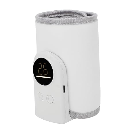 Portable Bottle Warmer with Adjustable Temperature Settings for Travel and On The Go Feeding, 18W Fast Heating for Quick Milk Prep, Universal Fit Design (Style 1)