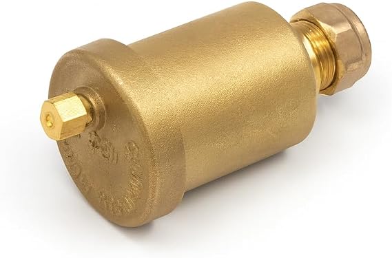 15mm Automatic Brass Bottle-Style Air Vent, Compression Release Valve