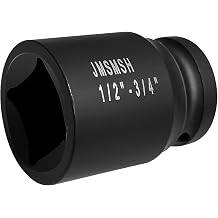 3/4 Inch 4-Point Square Socket,1/2" Drive Cr-M0 Alloy Steel