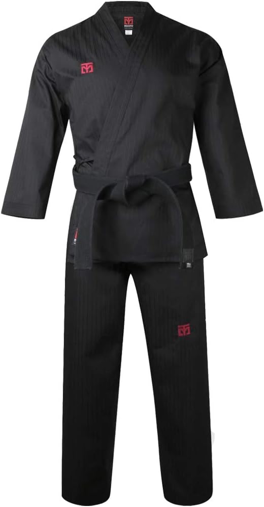 Mooto 韓国テコンドー BS4 オープンタイプ ユニフォーム ブラック MMA 武道 柔道 空手 ドボック ユニフォーム ジム 学校 アカデミー トレーニング