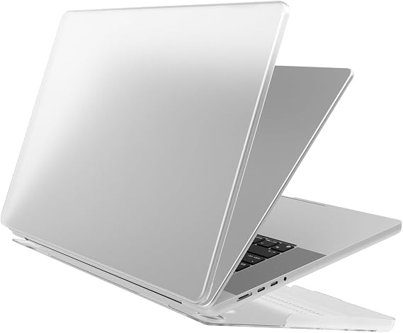 Buff Macbook ile Uyumlu Slim Fit Kılıf Şeffaf Mat Koruyucu Sert Kapak Çizilme ve Darbe Önleyici (Macbook Air 13" (2022/2024))