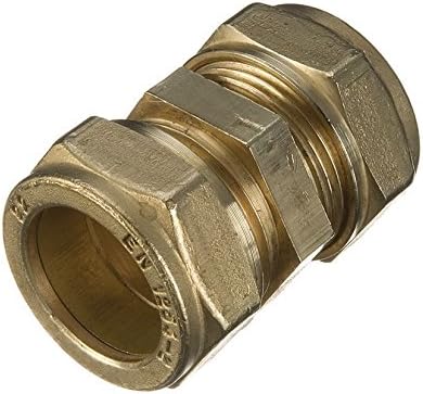 10mm Brass Compression Coupling - Bag of 2