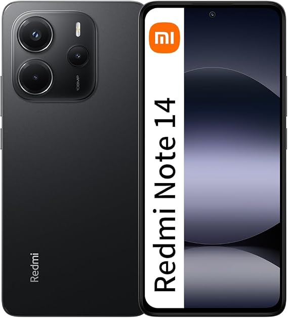 Xiaomi Redmi Note 14 4G NFC 8GB + 256GB Global Edition Smartphone 6.67 Inch AMOLED 120Hz 108MP Black (without Charger)