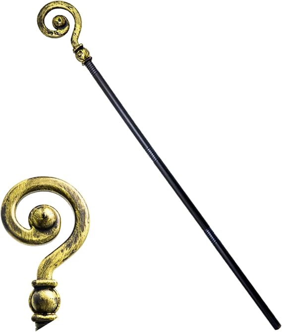 MEISH Wizard Staff Prop Shepherd Walking Sticks Scepter Plastic Crook Staff Cosplay Costume Accessory for Halloween