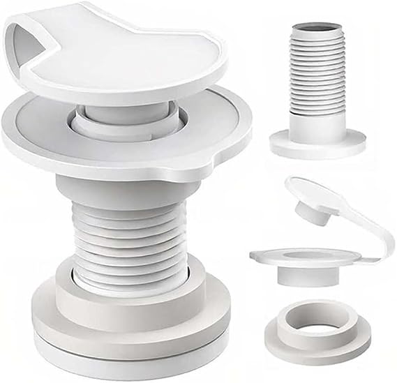 Cooler Drain Valve Replacement For Coleman, Threaded Kit For Igloo 50 To 165 Qt, 1 And 1.5 Inch Sizes, Quality Seal Ring, Tool Free Install For Camping(1.5-inch)