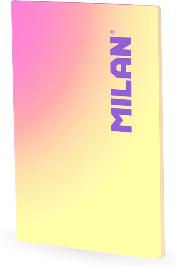 MILAN A4 bound bound notebook, lined paper, 48 sheets of 95 g/m², Sunset collection, yellow