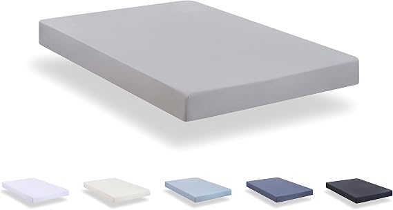Todocama - Fitted sheet made from extra soft brushed microfibre. (Bed 160 x 190/200 cm, Light Grey)