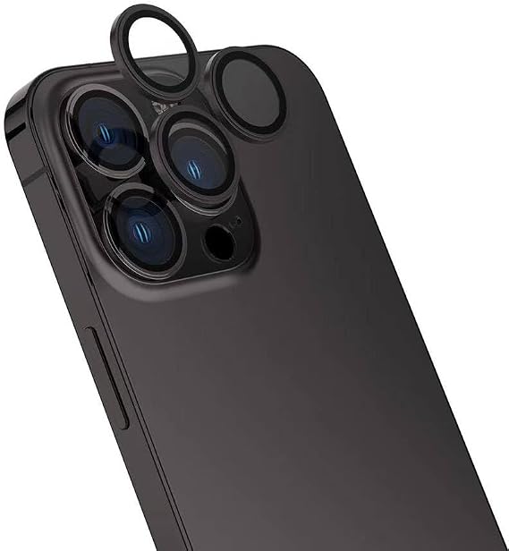 ZORE Apple Compatible iPhone 16 Pro iPhone 16 Pro Max CL-15 Fingerprint Free Anti-Reflective Camera Lens Protector Black