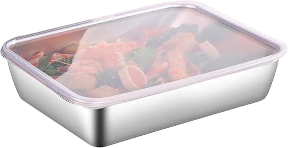 Rectangle Food Storage Containers Food Grade Reusable Stainless Steel
