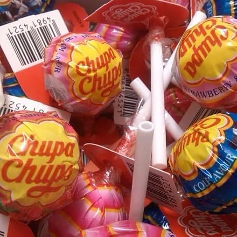 ChupaChups- 30 Lollipops, Assorted Flavours, Share Size Sweets lollies