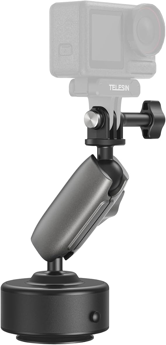 TELESIN Elektrikli Vakumlu Vantuz, Aksiyon Kameralar için Elektrikli Suction Cup