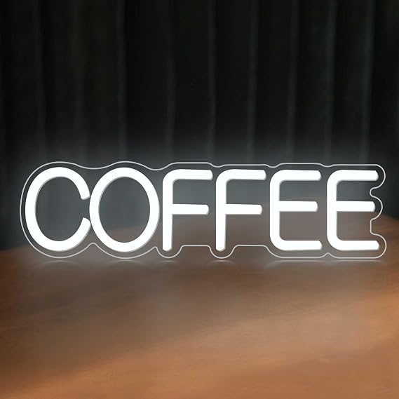 Coffee Neon Tabela – Duvar Dekorasyonu için Kahve LED Işıklı Tabela, USB ile Çalışan Kısılabilir Neon Işık, Kafeler, Mağazalar, Ev Barlar ve Restoranlar için Şık Sanat Dekorasyonu Olarak Mükemmel