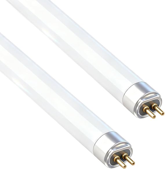 2 Pack T5 8W Fluorescent Tube Light 288mm, 4000K Cool White CFL Bulbs