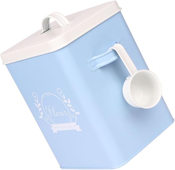 Food Storage Container Multi-function Iron Large-capacity with Strong Sealing Kitchen Grain Storage Bucket for Rice and Tea Cans Suitable for Household Use