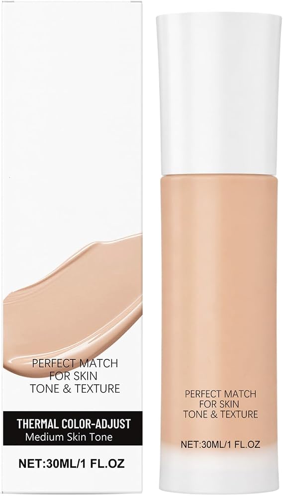 Foundation For Mature Skin - Intelligent Color Correcting Foundation - 30ml/1 fl oz Lightweight Texture, Medium Coverage, Long-Lasting Natural Finish(Natural)