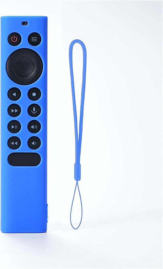 Remote Control Protective Case Cover for NVIDIA Shield TV Pro/4K HDR Remote Controller Series, Anti Slip Protective Shockproof Remote Control Silicone Case with Hand Strap-Blue