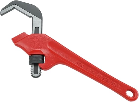 QWORK® 300mm (12-Inch) Offset Hex Wrench Adjustable Hex Pipe Wrench, 29-67mm Capacity Firm Grip