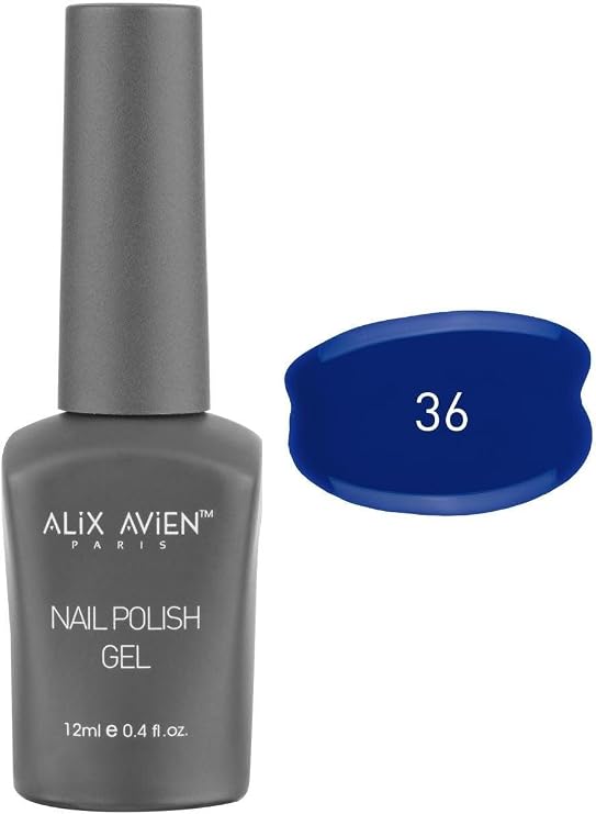 ALIX AVIEN Uv Kalıcı Koyu Mavi Jel Oje 36 - Gel Polish - 12 ml