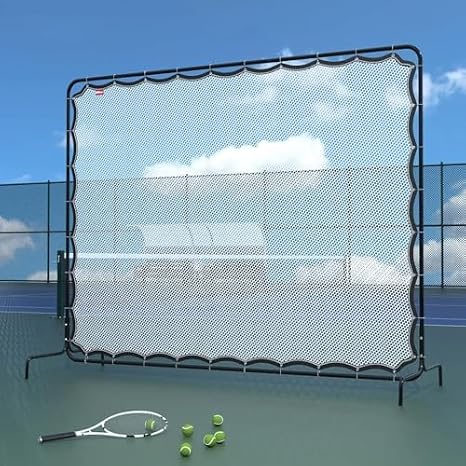 Self-Return Training Net for Sports Practice - Portable Rebounder Tool for Tennis, Baseball, Hockey, and Lacrosse to Improve Skills at All Levels