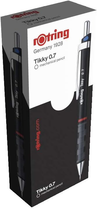 rOtring Tikky Colour-Coded Mechanical Pencils | 0.7 mm | Black Barrel | 12 Count