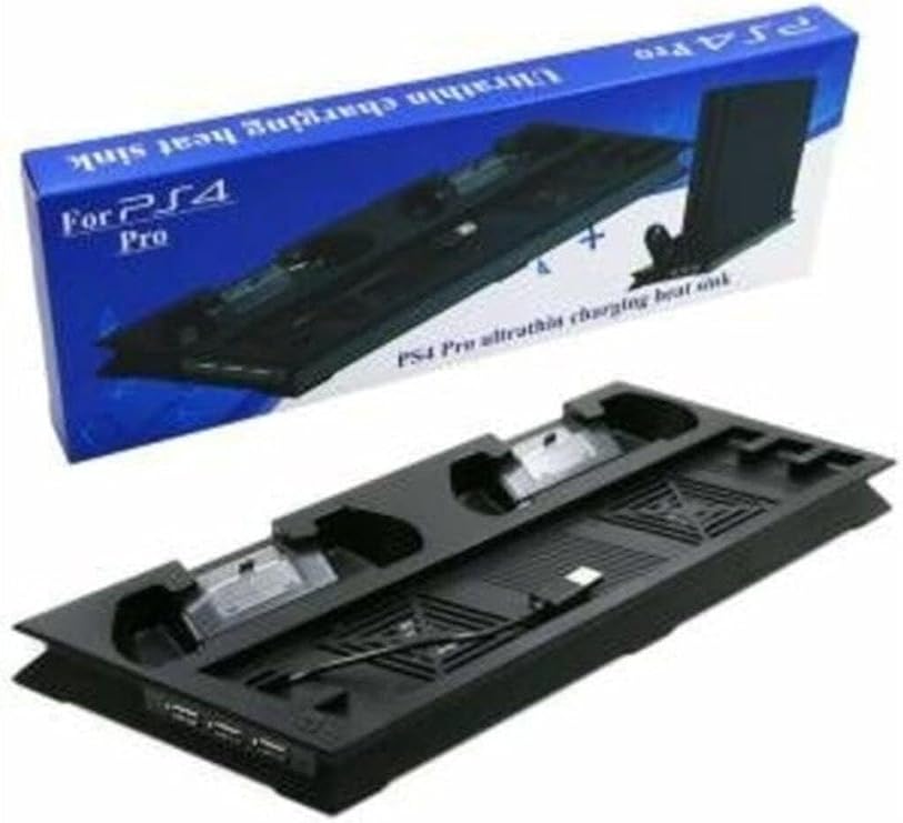 DOBE FOMIS ELECTRONICS Sony PS4 Pro Uyumlu Fanlı Fonksiyonel Stand, Şarj Standı, Siyah