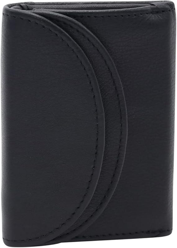 Small Men's and Women's wallet LEAS Genuine Leather black - ''LEAS Mini-Edition''