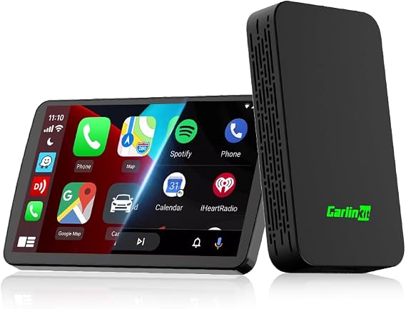 CarlinKit 5.0 Wireless CarPlay/Android Auto Adapter, Online Updatable, Car Audio, Genuine Wired CarPlay/Android Auto, Supports Bluetooth/Music/Multilingual, Easy Connection, Technical Standards