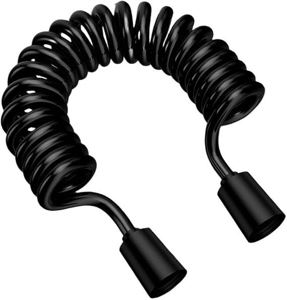 Extendable Telescopic Shower Hose for Bidet Spray, Flexible Spiral Spring Hose with Sealing Gasket, High Flow PU Water Line for Toilet and Faucet, 2m to 7m Length(4meter)