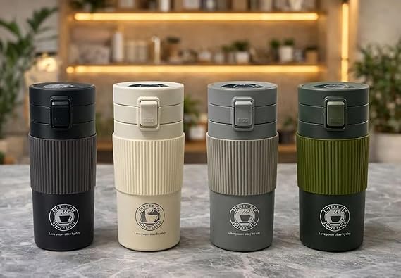 350 Ml Paslanmaz Çelik Termos Dereceli Mug - Sızdırmaz Kapaklı Çift Katmanlı Dereceli Termos Alk4626