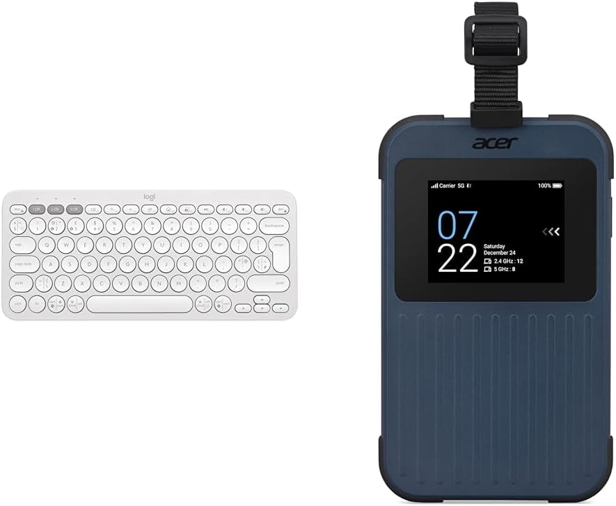 Logitech Pebble Keys 2 & Acer Connect Enduro M3 5G RouterMobile