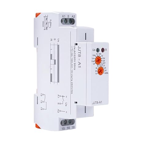 Time Delay Relay DIN Rail Mount Mini On Delay Timer 0.1s-10 Days 16A