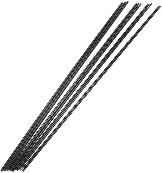 Solid Carbon Fiber Round Rods 20pcs, Length 500mm, Diameter 1/1.5/2/3/4/5/6mm, Used for Medical Equipment(1X500MM)