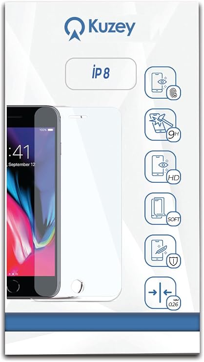 KZY İletişim Apple iPhone 8 ile uyumlu Temperli Ekran Koruyucu Kırılmaz Cam