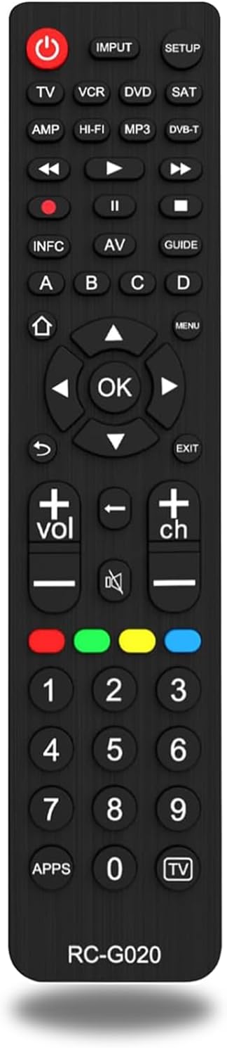 Universal TV Remote for Multi-Brand Smart TV, TV Remote Control Replacement Compatible with Samsung, LG, Sony, Sharp, Panasonic, Hisense, TCL, Haier, Supports 8-Device Connection