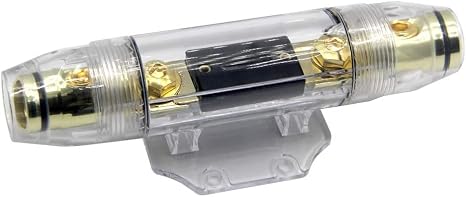 200A 0/2/4 Gauge AWG Car Auto Audio Amplifier 1 In 1 Out Distribution Fuse Block ANL Fuse Holder Cable Blocks Distribution Holder Gold Plate