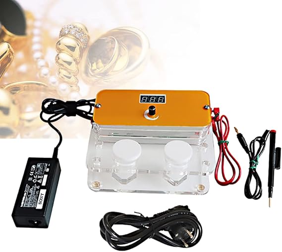 Gold Plating Kit Pen Type Machine for Jewelry Silver Gold Electroplating - with Solutions for Rose Gold, Nickel - Electroplating Pen Tools for Processing﻿