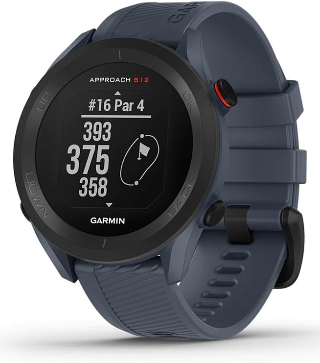 Garmin Approach S12, Easy-to-Use GPS Golf Watch, 42k+ Preloaded Courses, Granite Blue, 010-02472-01