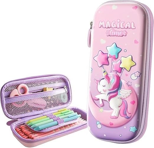 Valkyrie 3 Boyutlu Ay Yıldız Balon Unicorn Su Geçirmez Kalem Kutusu
